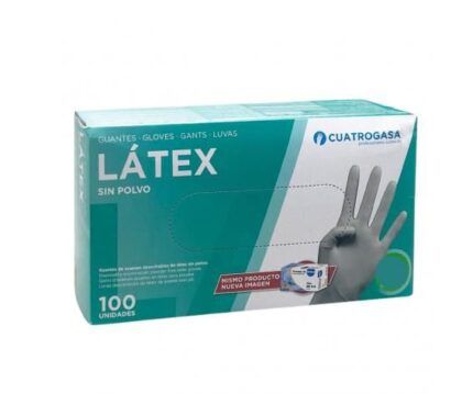 GUANTES LATEX TALLA S 100 UND(CON POLVO)