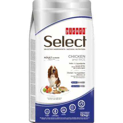 SELECT ADULT 7+ YEARS CHICKEN&RICE 12 kg 